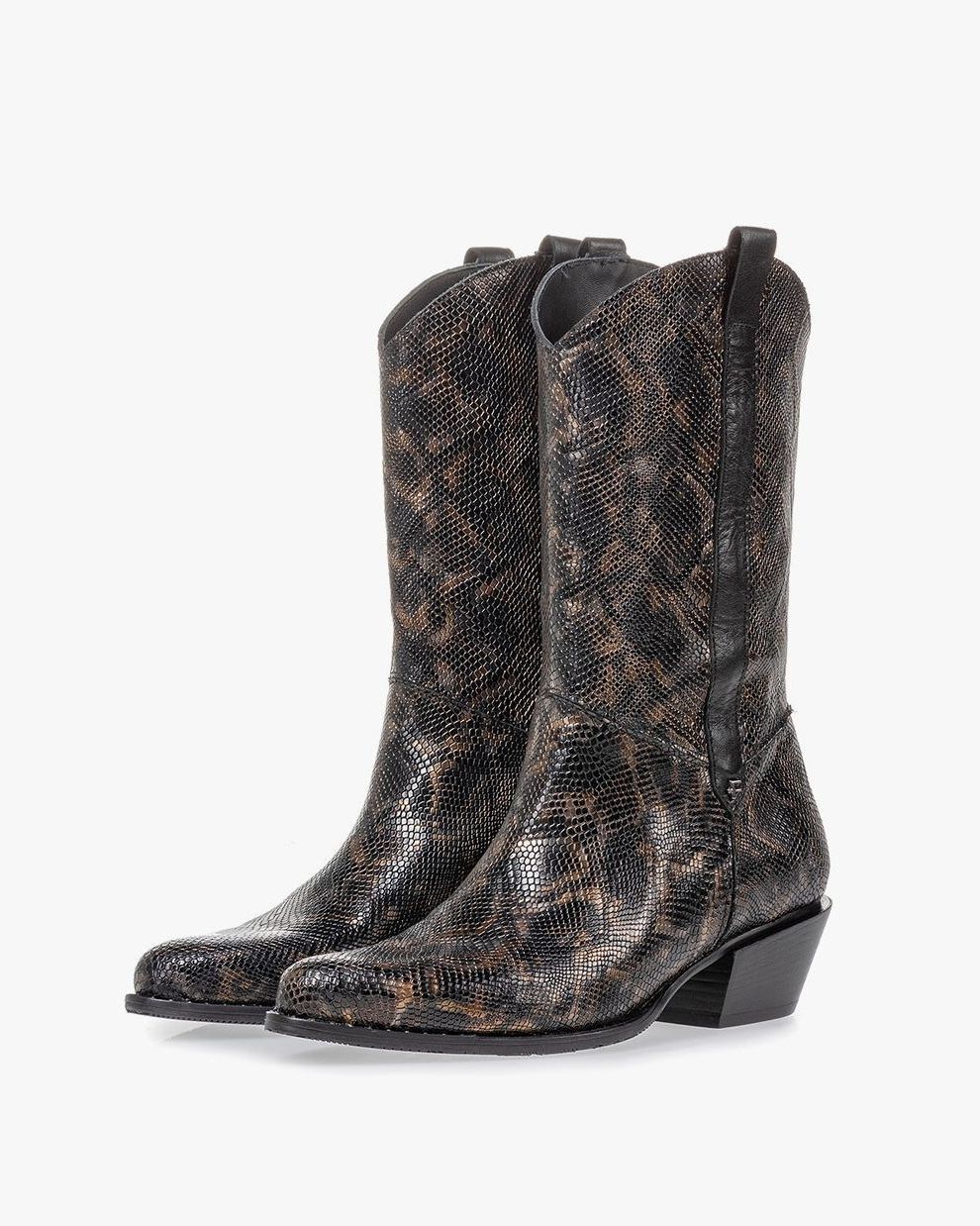 Floris van Bommel Dames Laarzen in Leder (Cognac) - Schoenen.nl