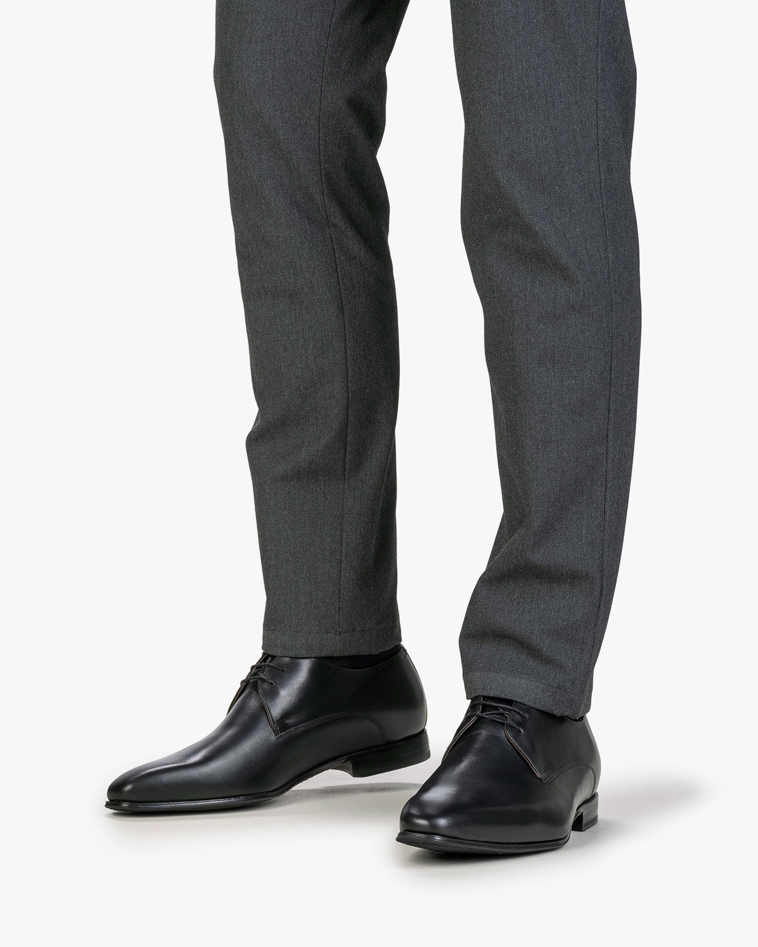 Veterschoen kalfsleer zwart SFM-30217-10-01 | Floris van Bommel®