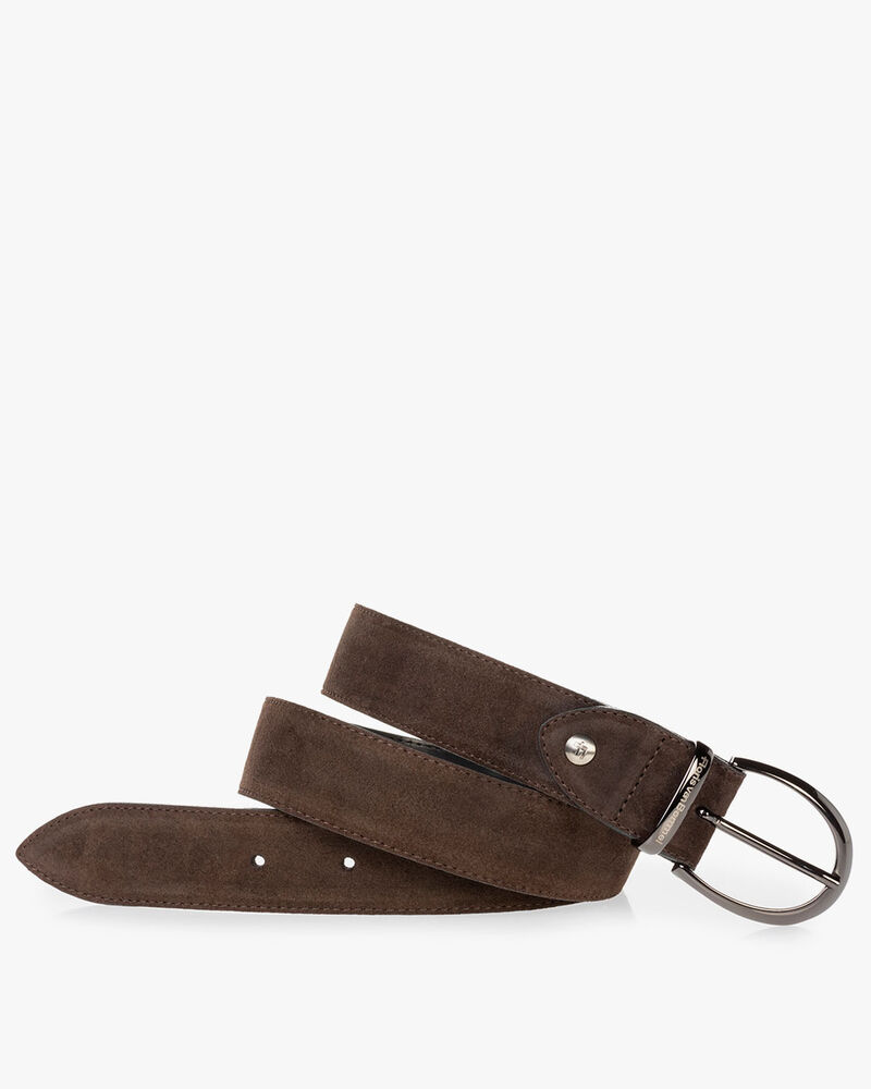 Belt suede dark brown
