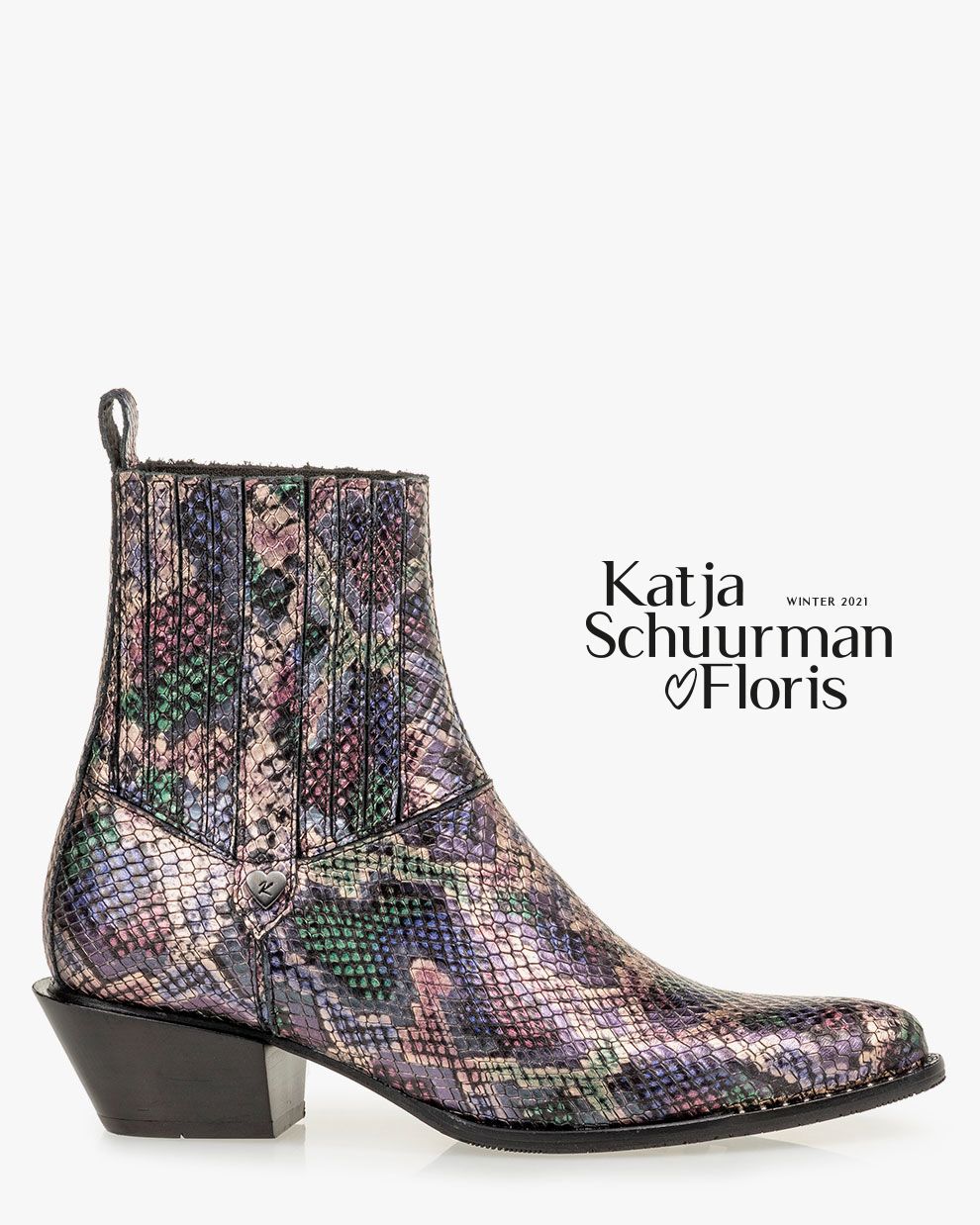 Floris van Bommel 85642 dames enkellaars Metallic | Schutrups Schoenen Exloo