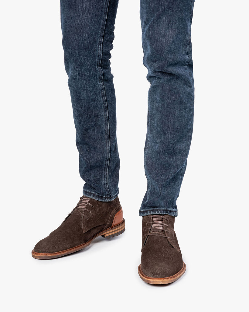 Crepi boot brown suede leather