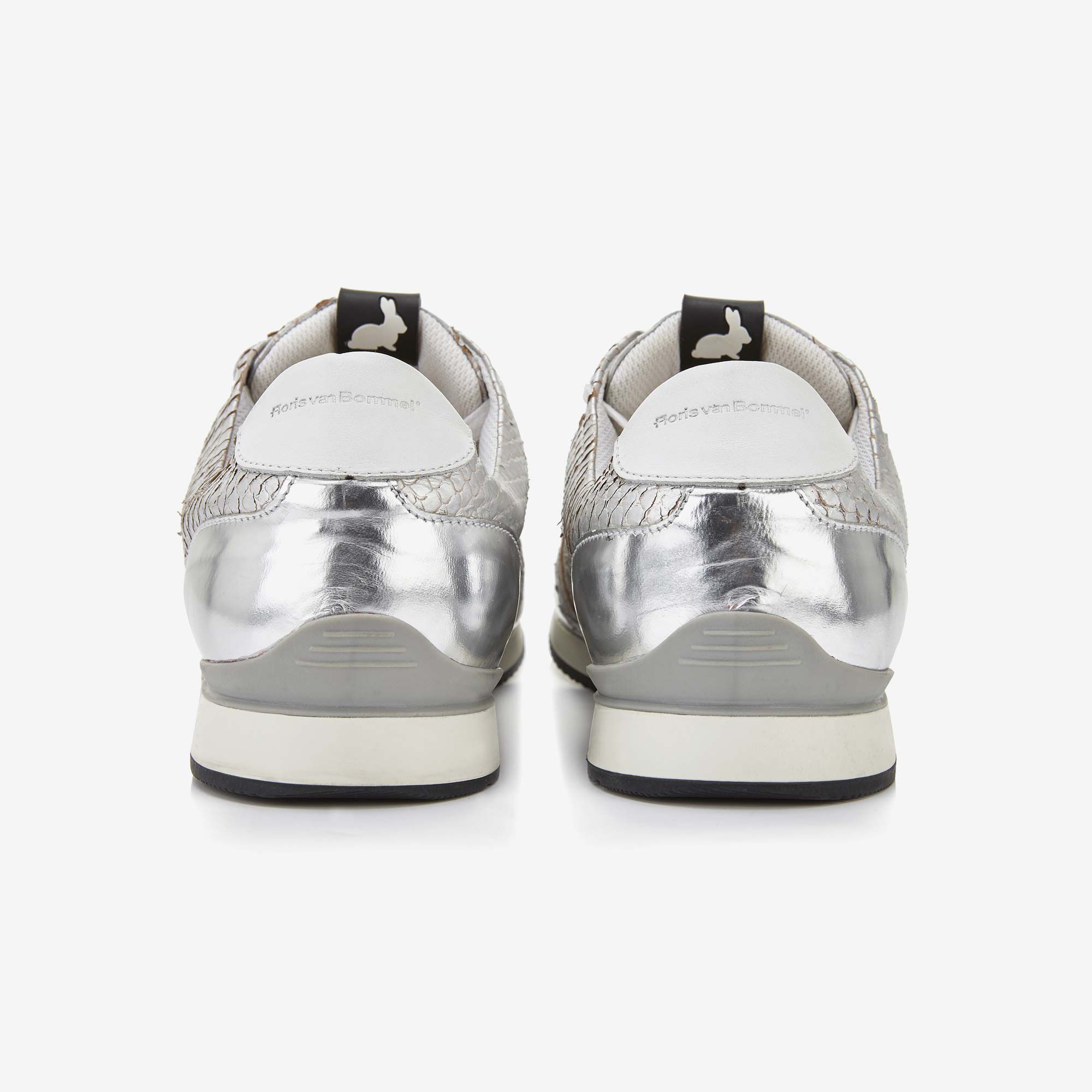 Zilveren bloem dames sneaker 85086/00 Floris van Bommel