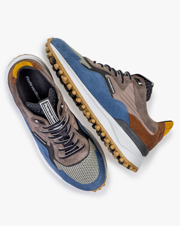 Noppi sneaker su&egrave;de blauw