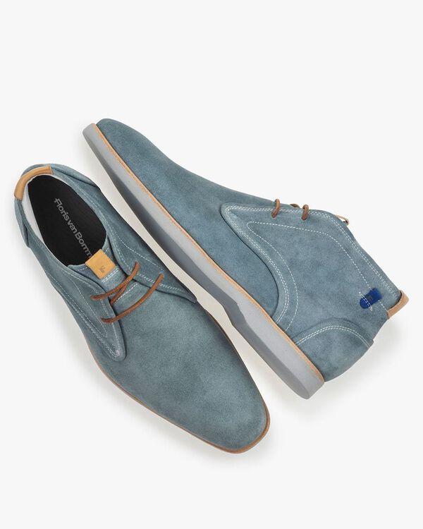 Boot su&egrave;de turquoise