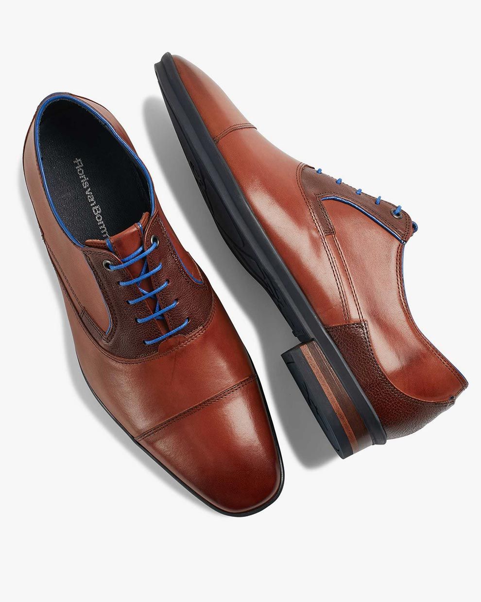 Floris Van Bommel Heren Boots Cognac sue veter bootie | Van den Assem