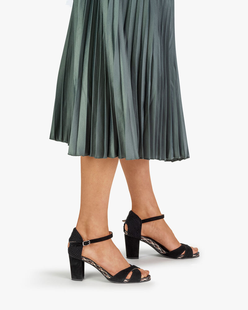 Sandaal su&egrave;de zwart