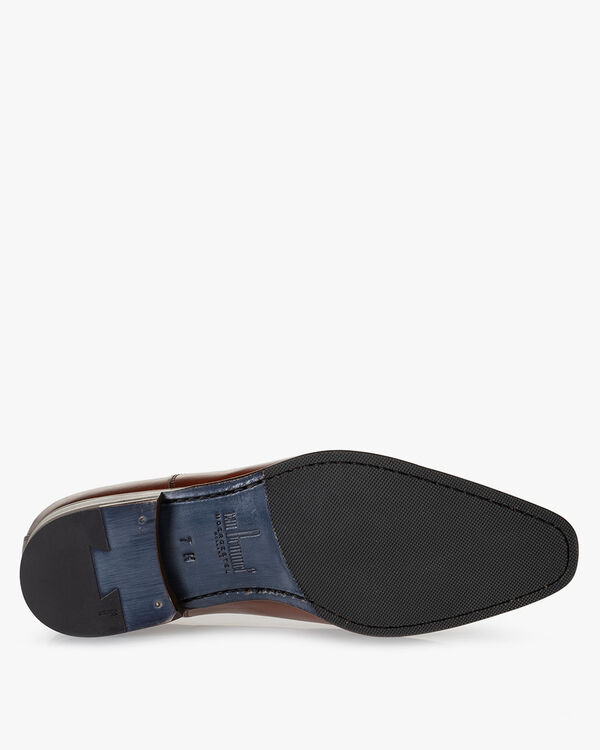 Veterschoen kalfsleer donker cognac