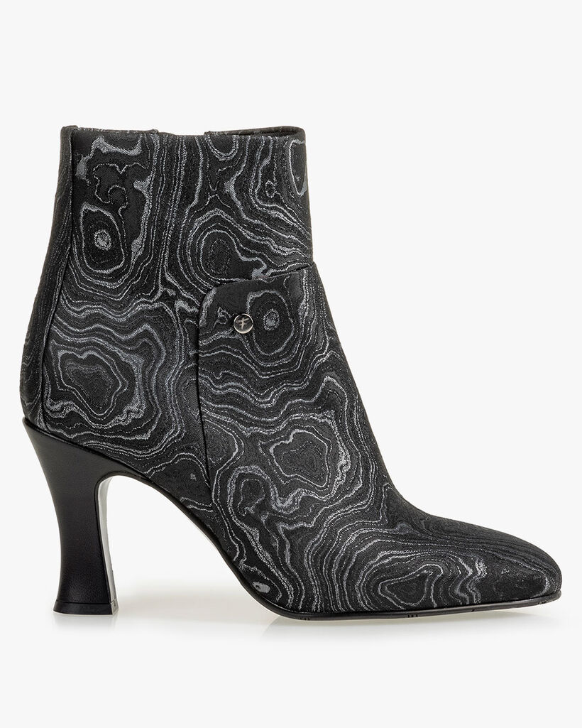 Ankle boot print black