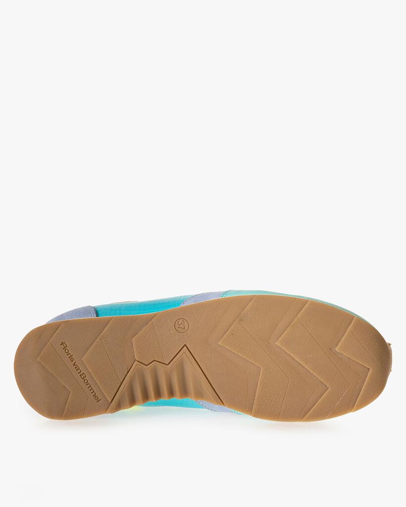 Sneaker nubuckleer blauw