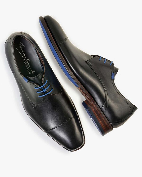 Lace shoe calf leather black