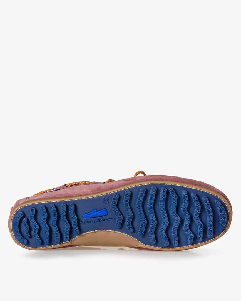 Mocassin su&egrave;de roze