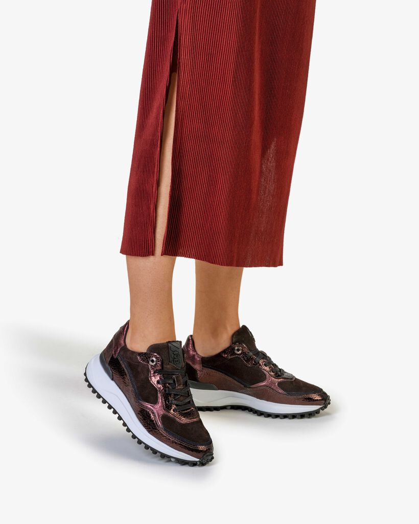 Noppi leer donkerbruin