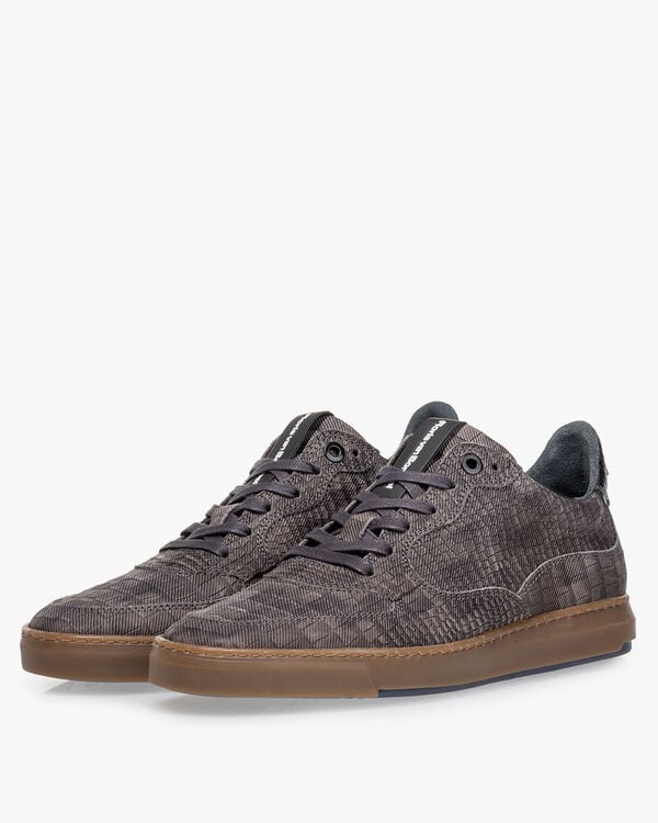 Sneaker reptielenprint taupe