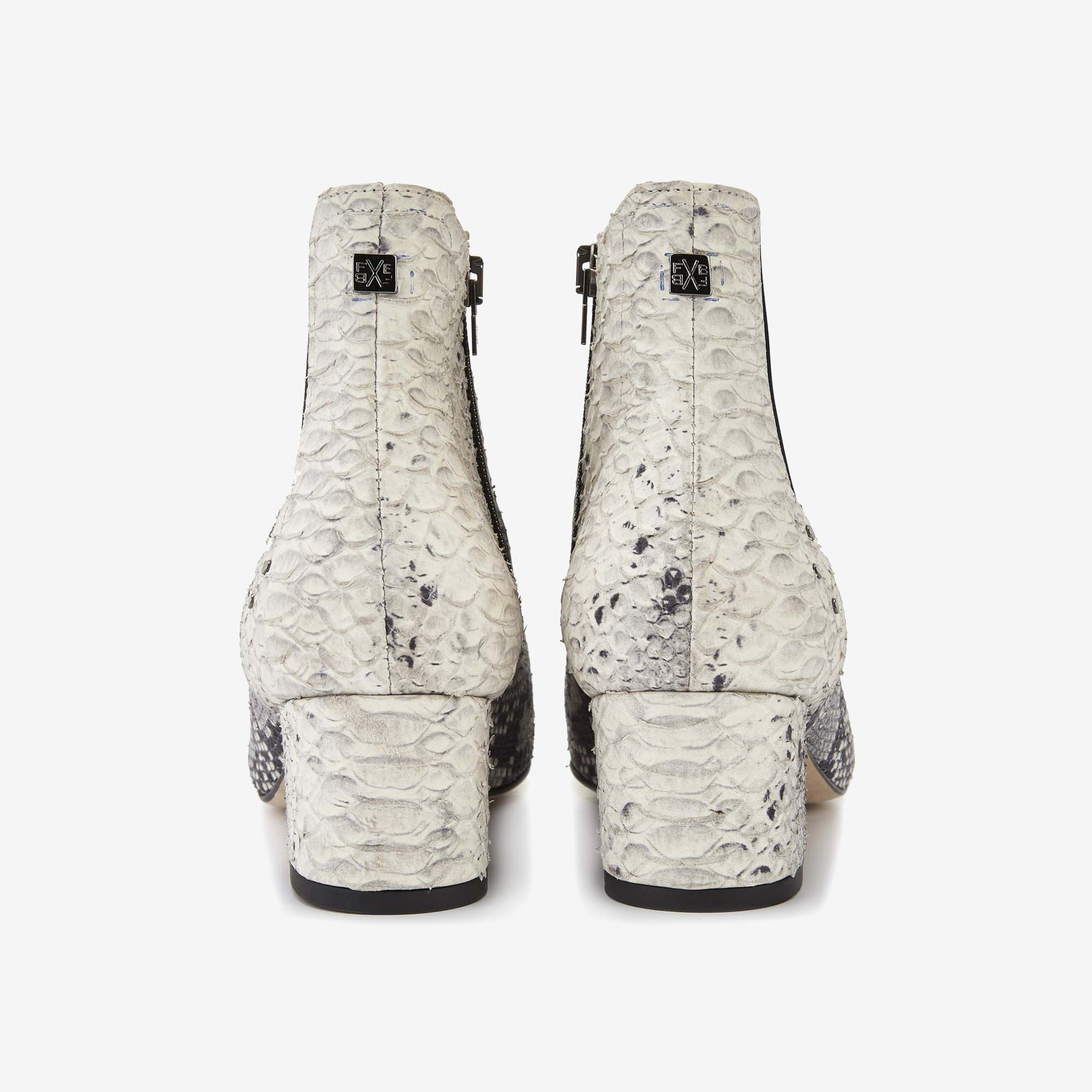 Grey snake print women s Chelsea ankle boot 85084 01 Floris van Bommel