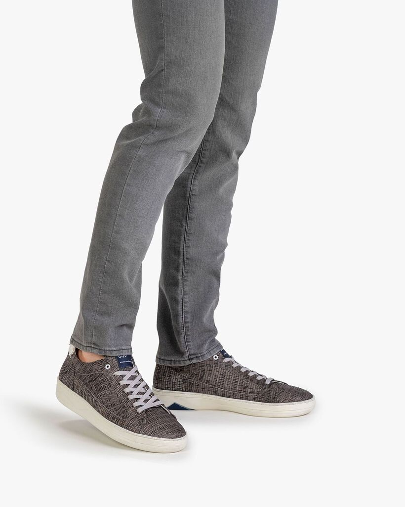 Sneaker met print taupe