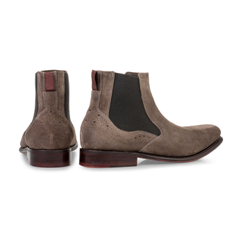 Chelsea boot su&egrave;de taupe