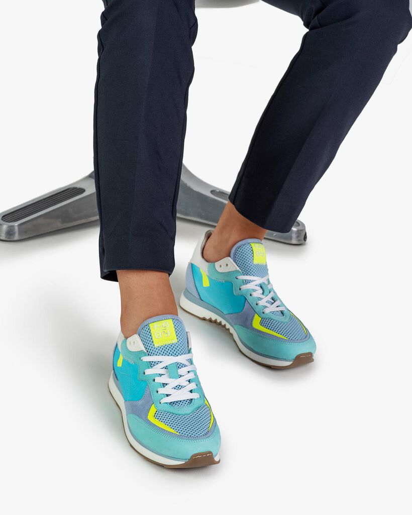 Sneaker nubuckleer blauw