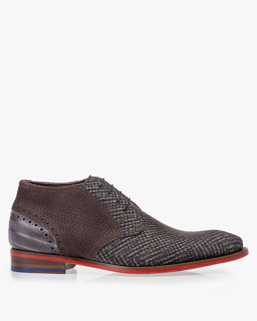 Veterboot grijs met print