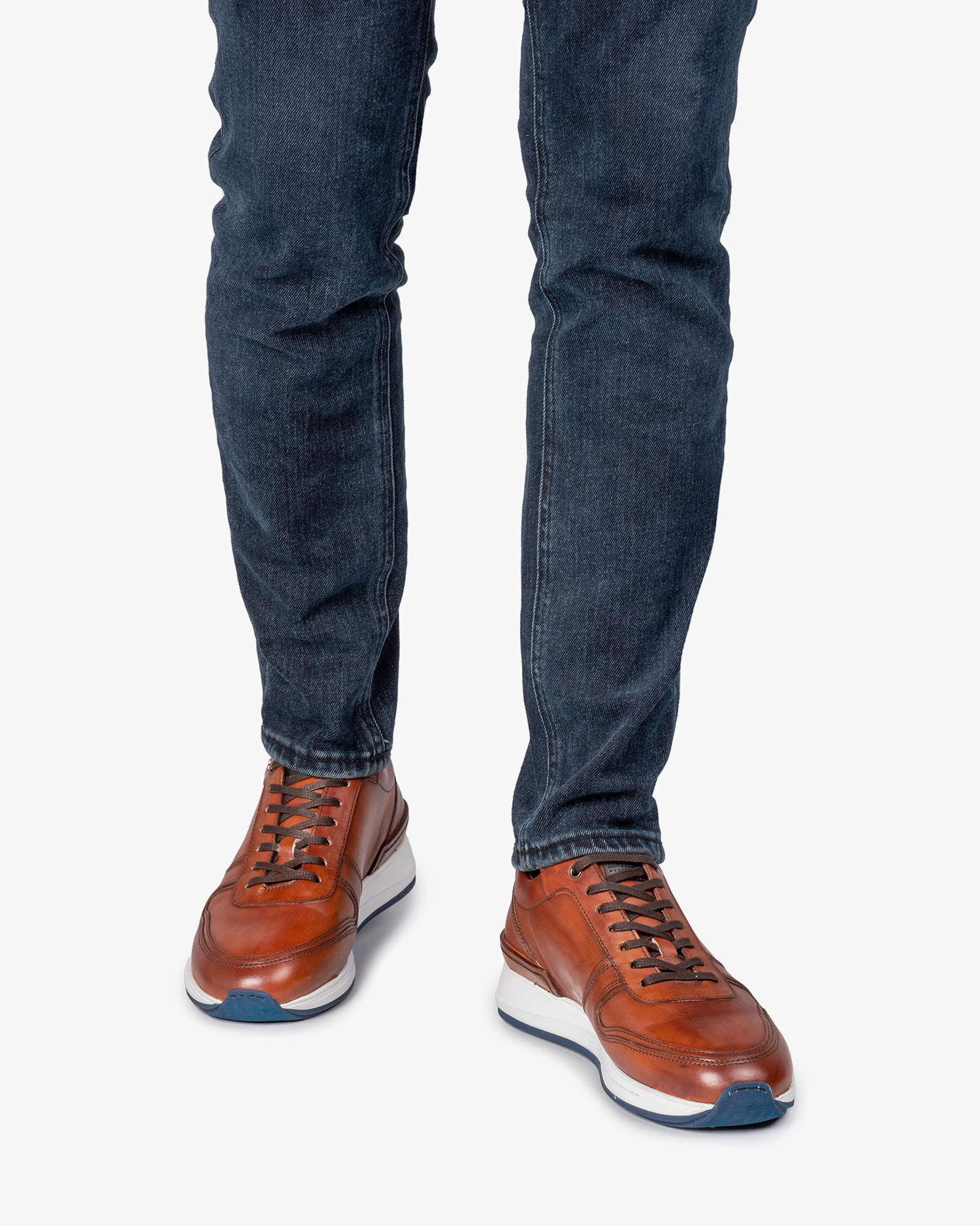 Sub55 Dames sneakers cognac Cognac Leer / Suède 2600046484314 - Vergelijk  prijzen