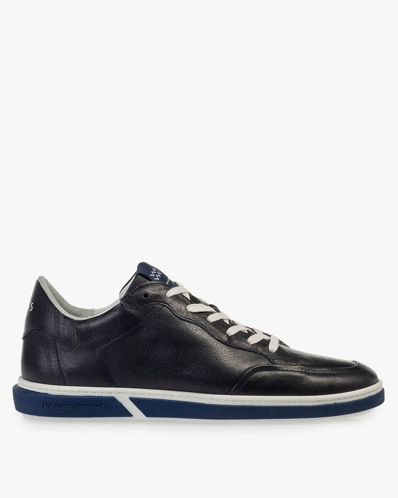 Sneaker kalfsleer donkerblauw