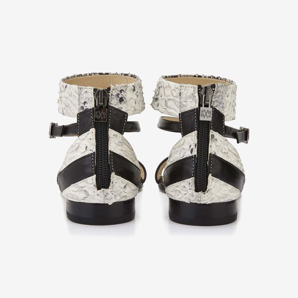 Floris van Bommel grijze snakeprint dames sandaal