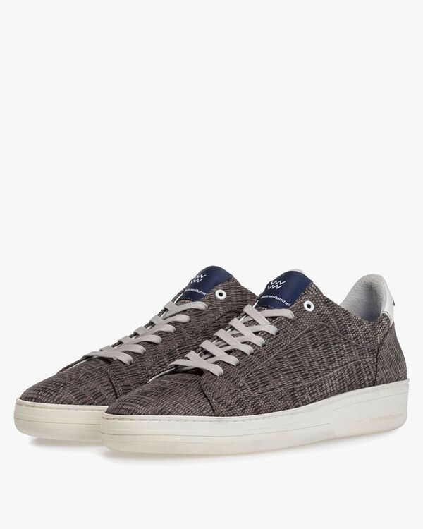Sneaker met print taupe