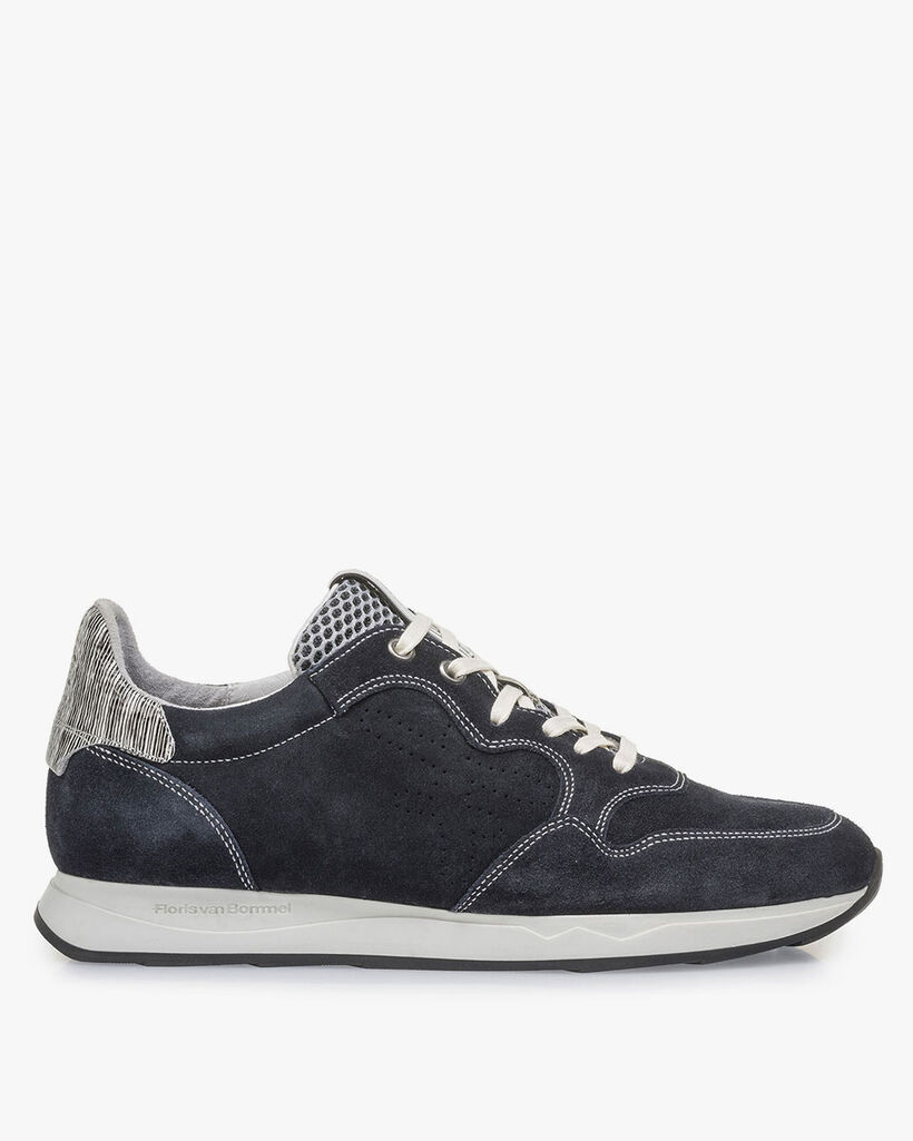 Blauwe su&egrave;de sneaker