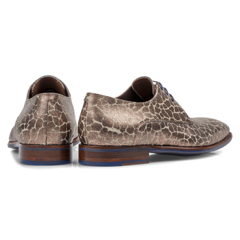 Veterschoen metallic print brons