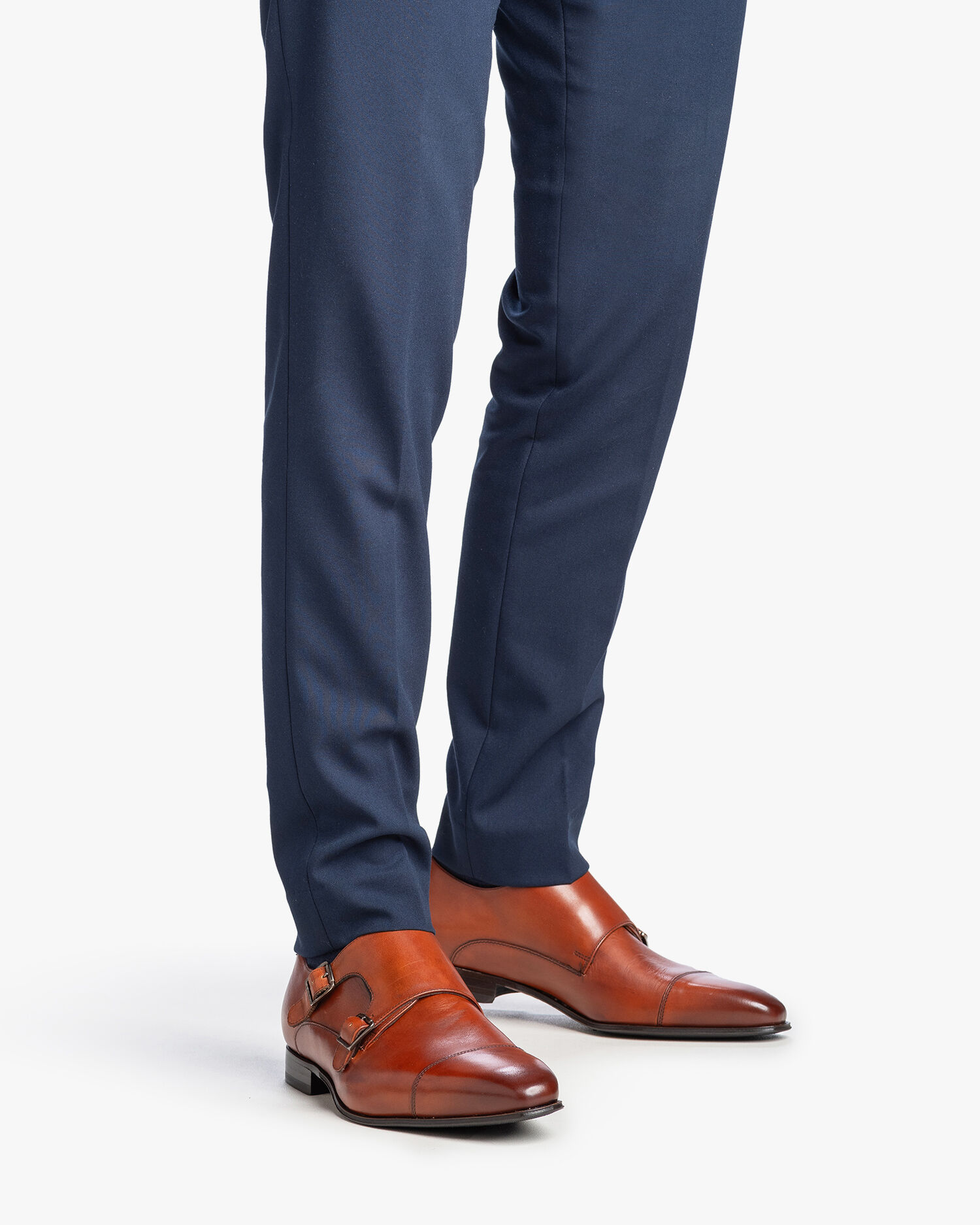 Leren gespschoen cognac SFM-30015-24-01 | Floris van Bommel®