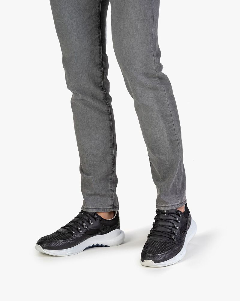 Bulki sneaker zwart leer