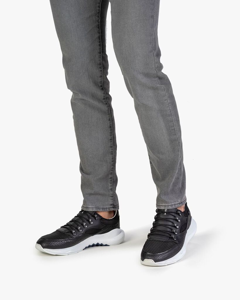 Bulki sneaker zwart leer