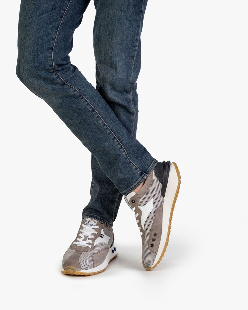 Sneaker textiel grijs