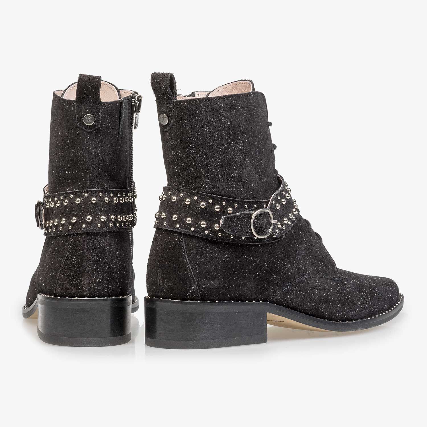 Black suede biker boots shop