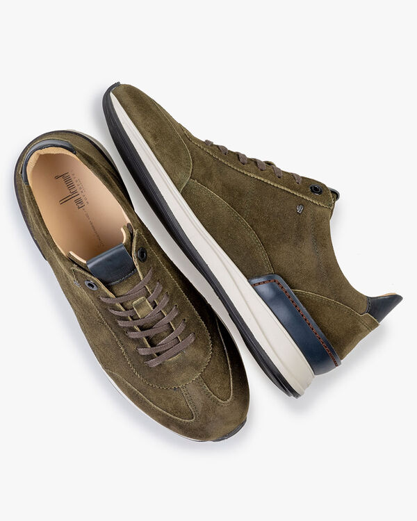 Sneaker suede dark green