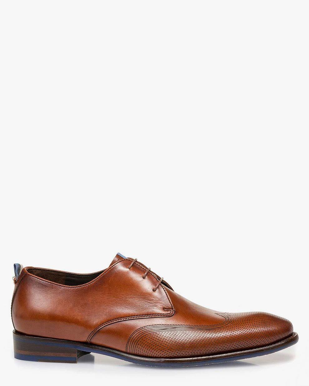 Leren veterschoen cognac SFM-30173-24-01 | Floris van Bommel®