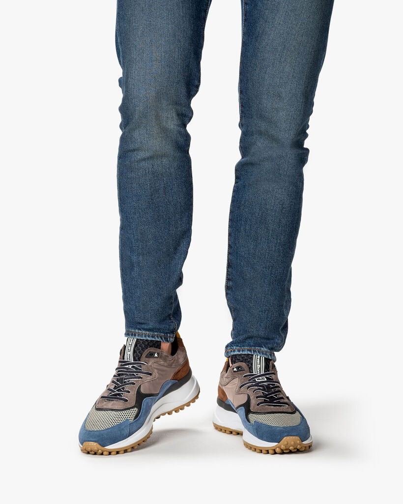 Noppi sneaker su&egrave;de blauw