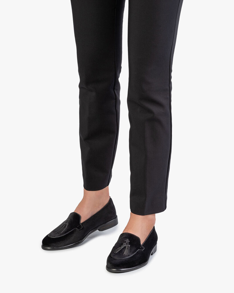 Loafer zwart textiel