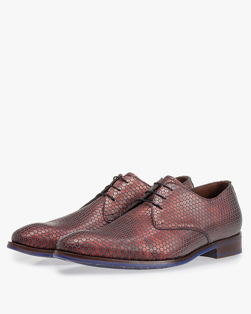 Veterschoen rood met print