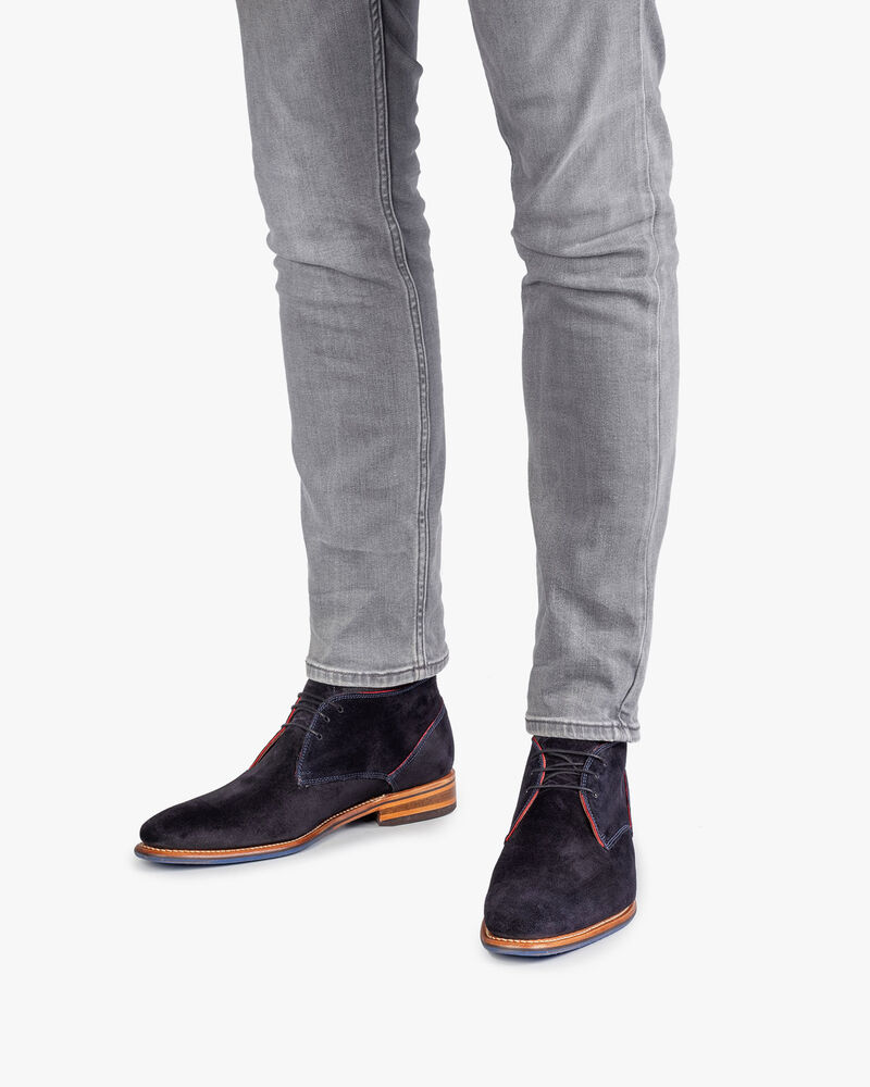 Veterboot su&egrave;de blauw