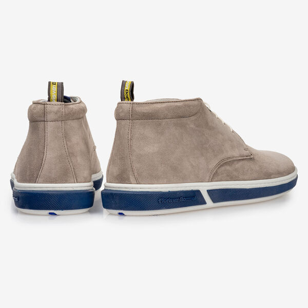 Su&egrave;de veterboot taupe met print