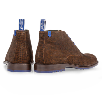 Boot met print cognac