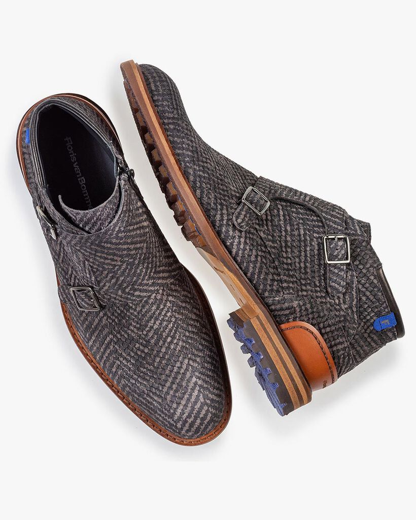 Boot grijs met gespsluiting