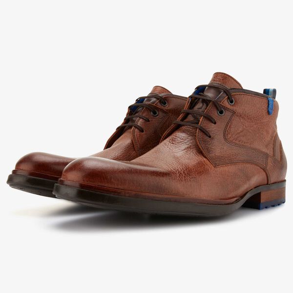 Floris van Bommel cognac leren heren veterboot