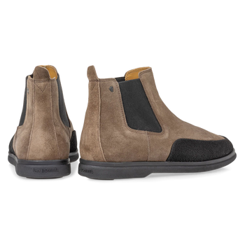 Su&egrave;de chelsea boot taupe