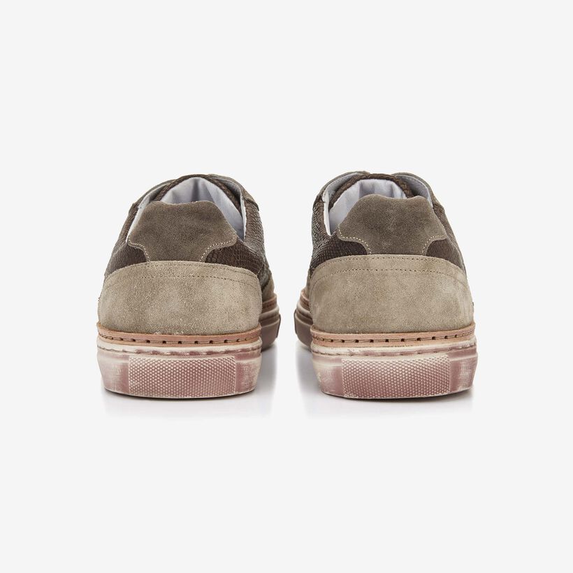 Floris van Bommel bruine snakeprint heren sneaker