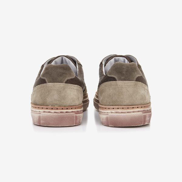 Floris van Bommel bruine snakeprint heren sneaker