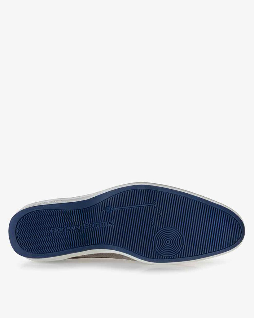 Veterschoen su&egrave;de lichtgrijs