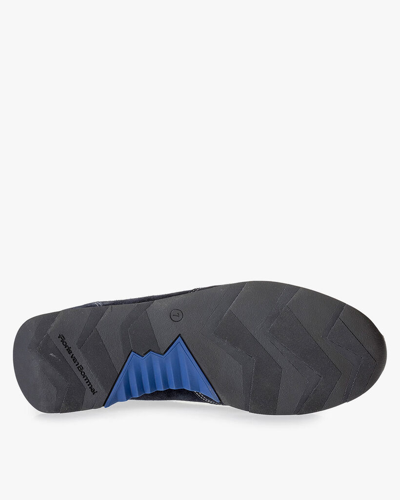 Blauwe su&egrave;de sneaker