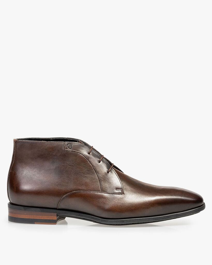 Veterboot kalfsleer donkerbruin