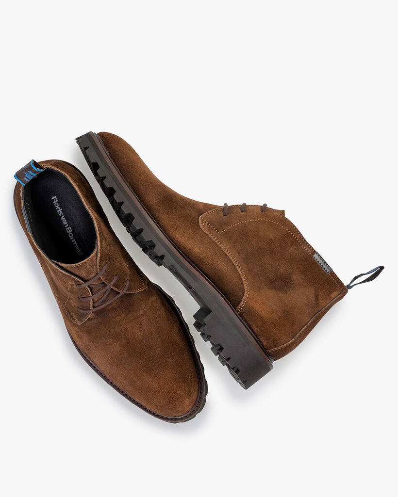 Veterboot su&egrave;de cognac